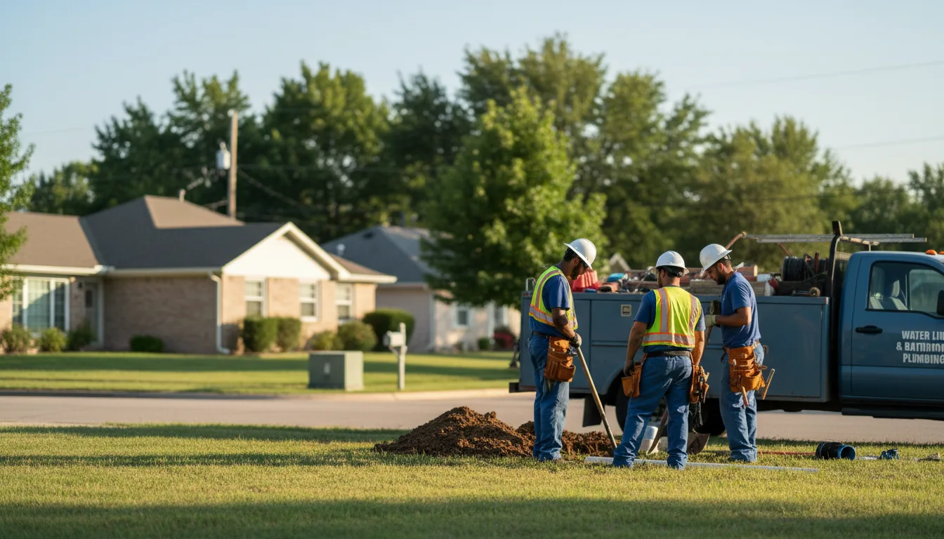 Residential water line and bathroom plumbing service in University Center, MI
